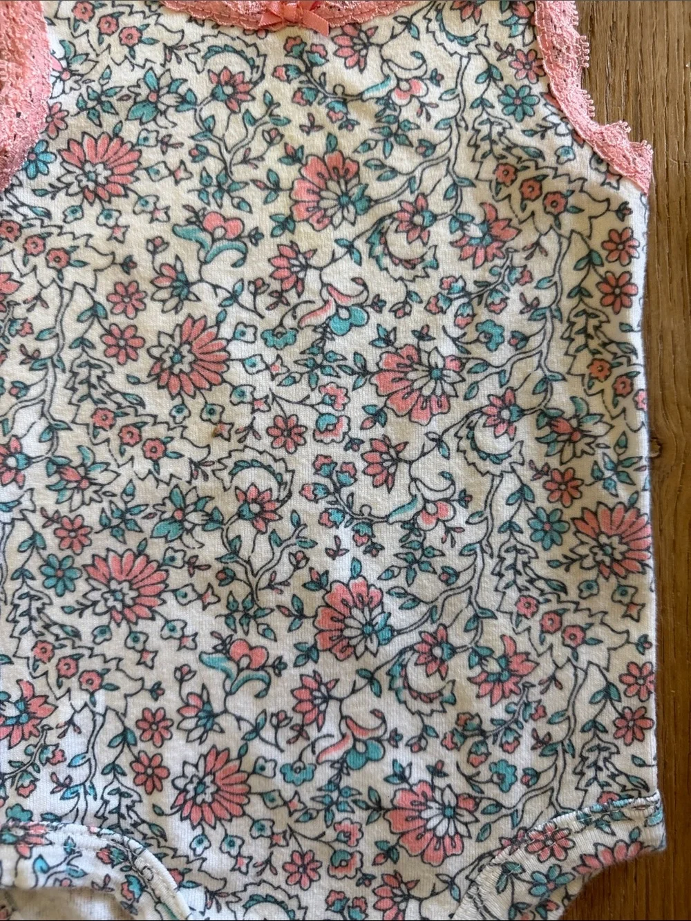 Carters Baby Girl Pink Floral Light Pink Sleeveless One-Piece Bodysuits 3 Months